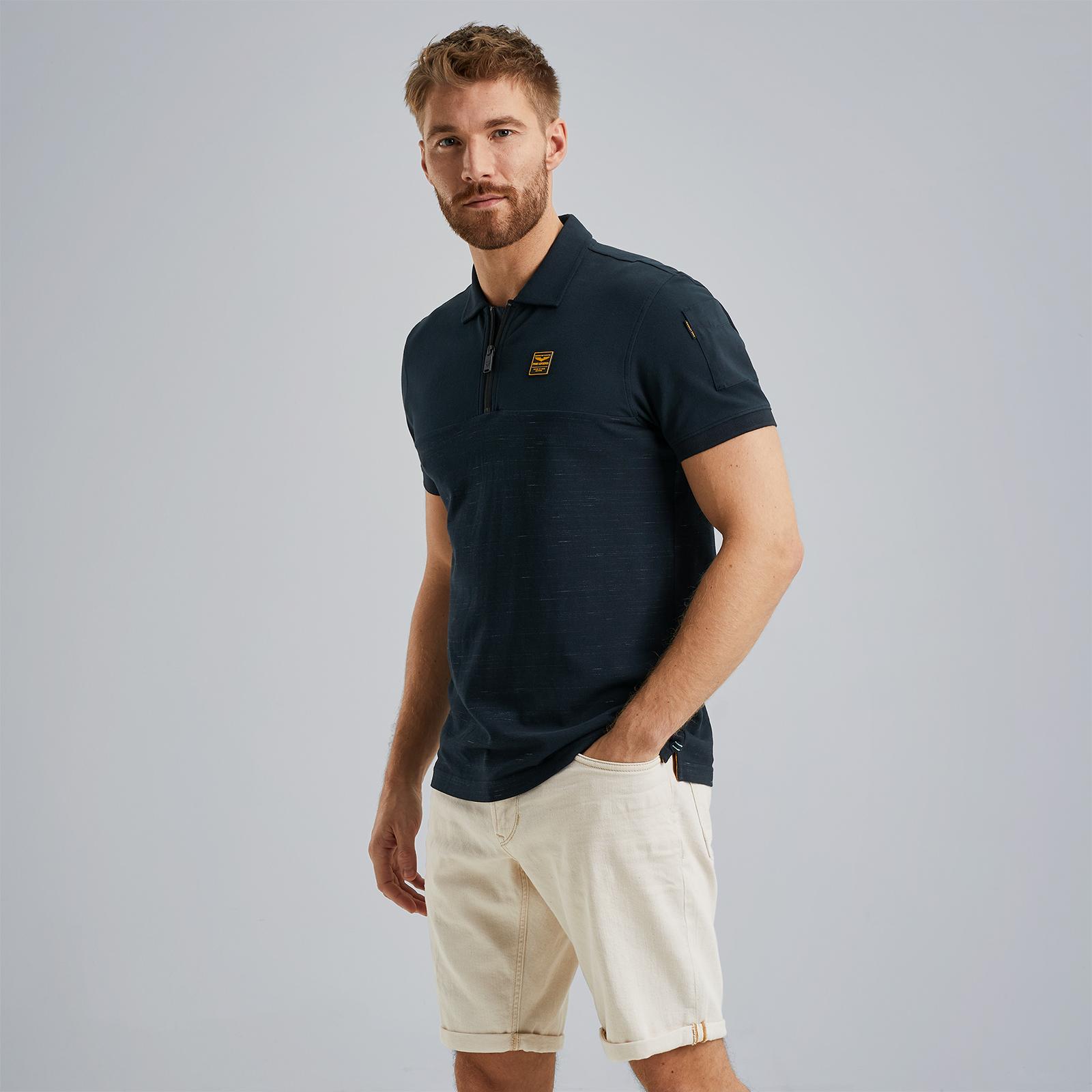 PME LEGEND Heren Polo's & T-shirts Short Sleeve Polo Cargo Injected Block Blauw