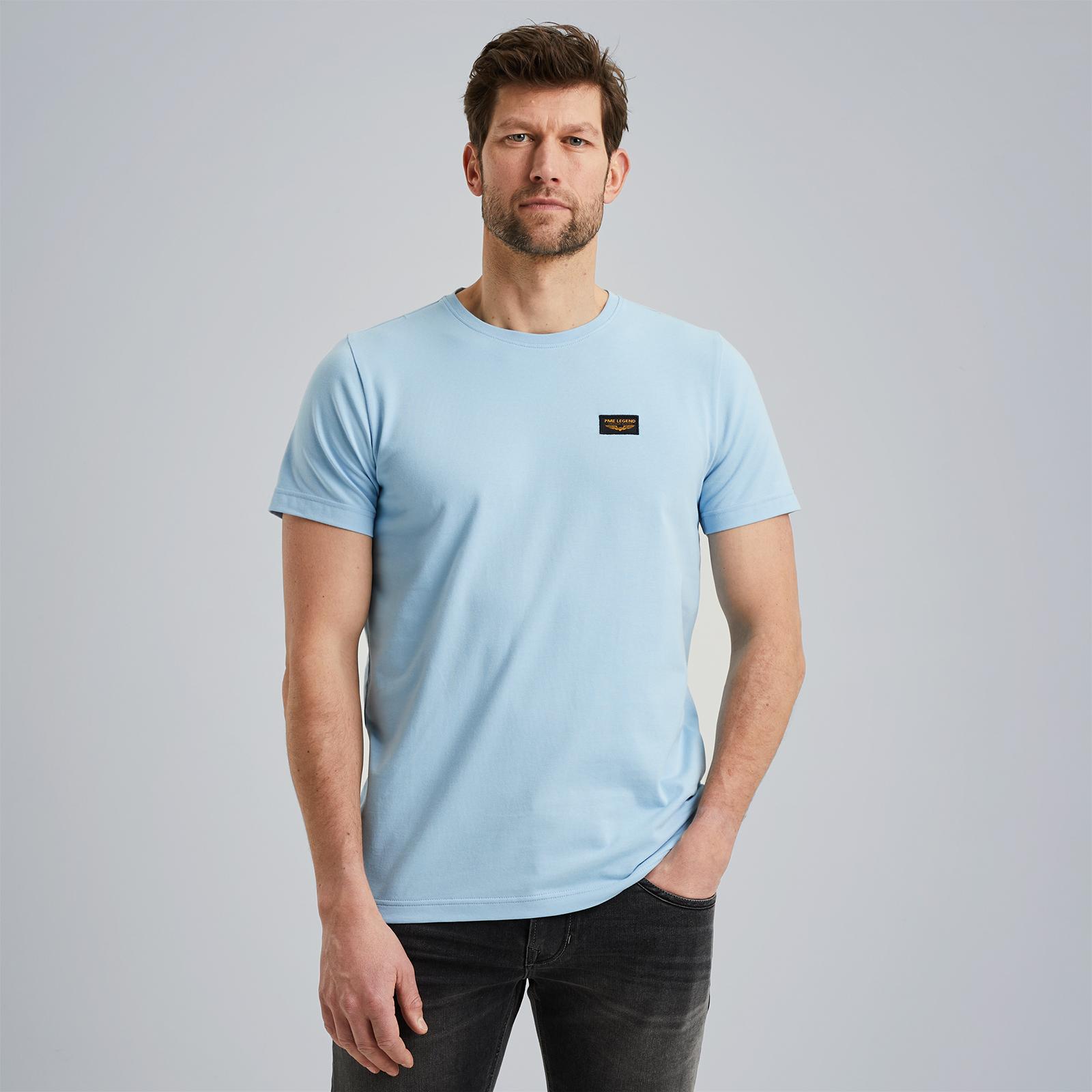 PME Legend T-shirt met logo lichtblauw
