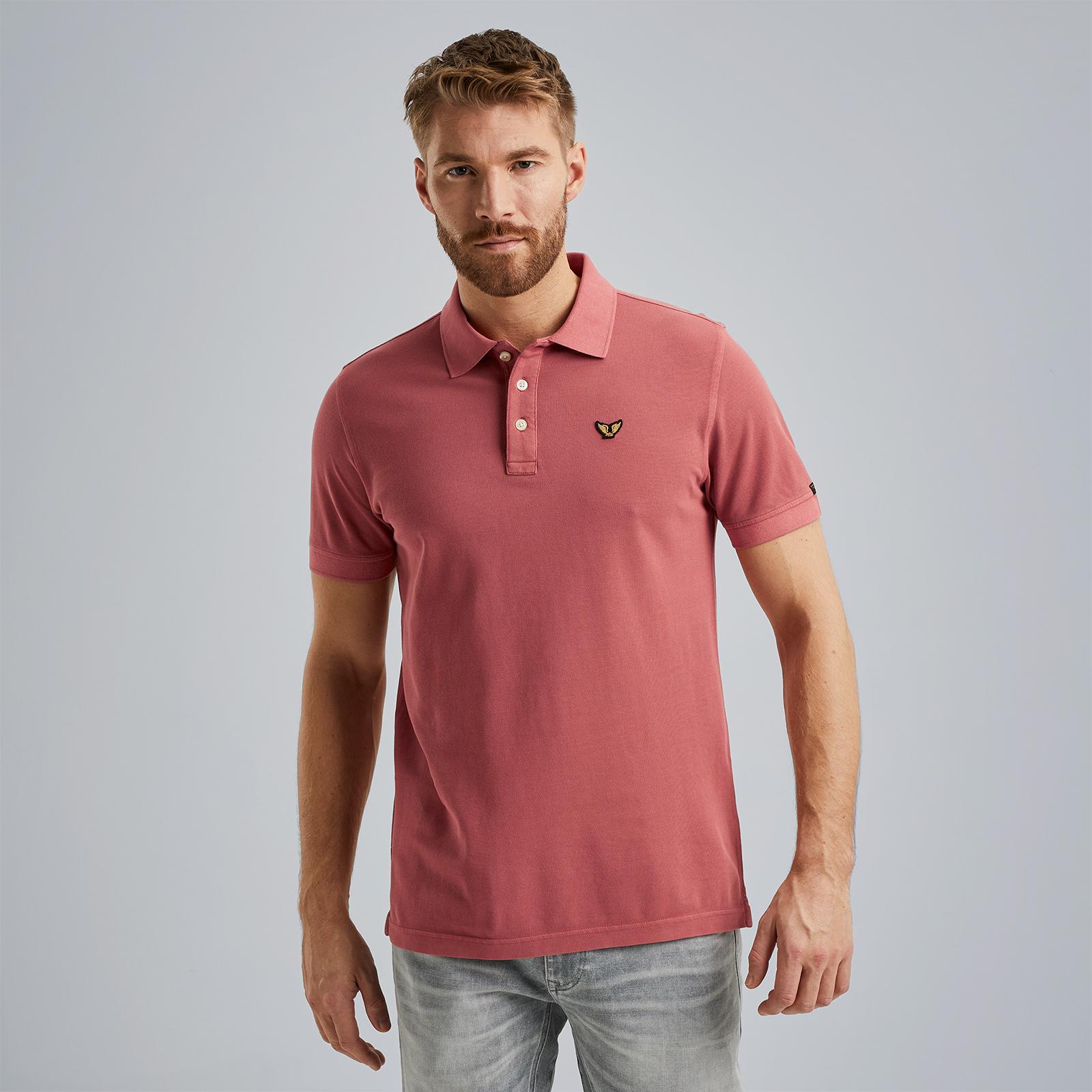 PME LEGEND Heren Polo's & T-shirts Short Sleeve Polo Garment Dye Rood