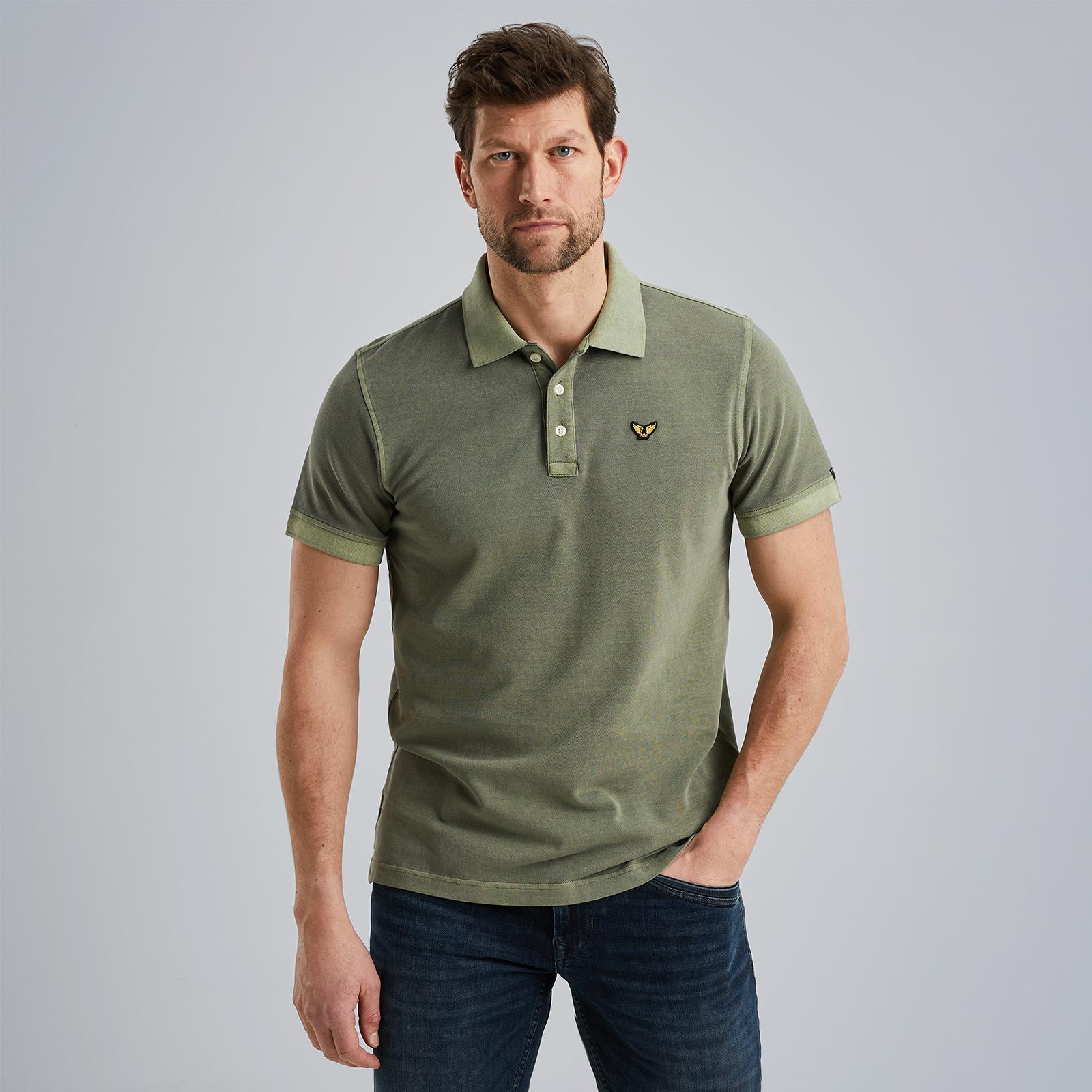 PME LEGEND Heren Polo's & T-shirts Short Sleeve Polo Garment Dye Groen