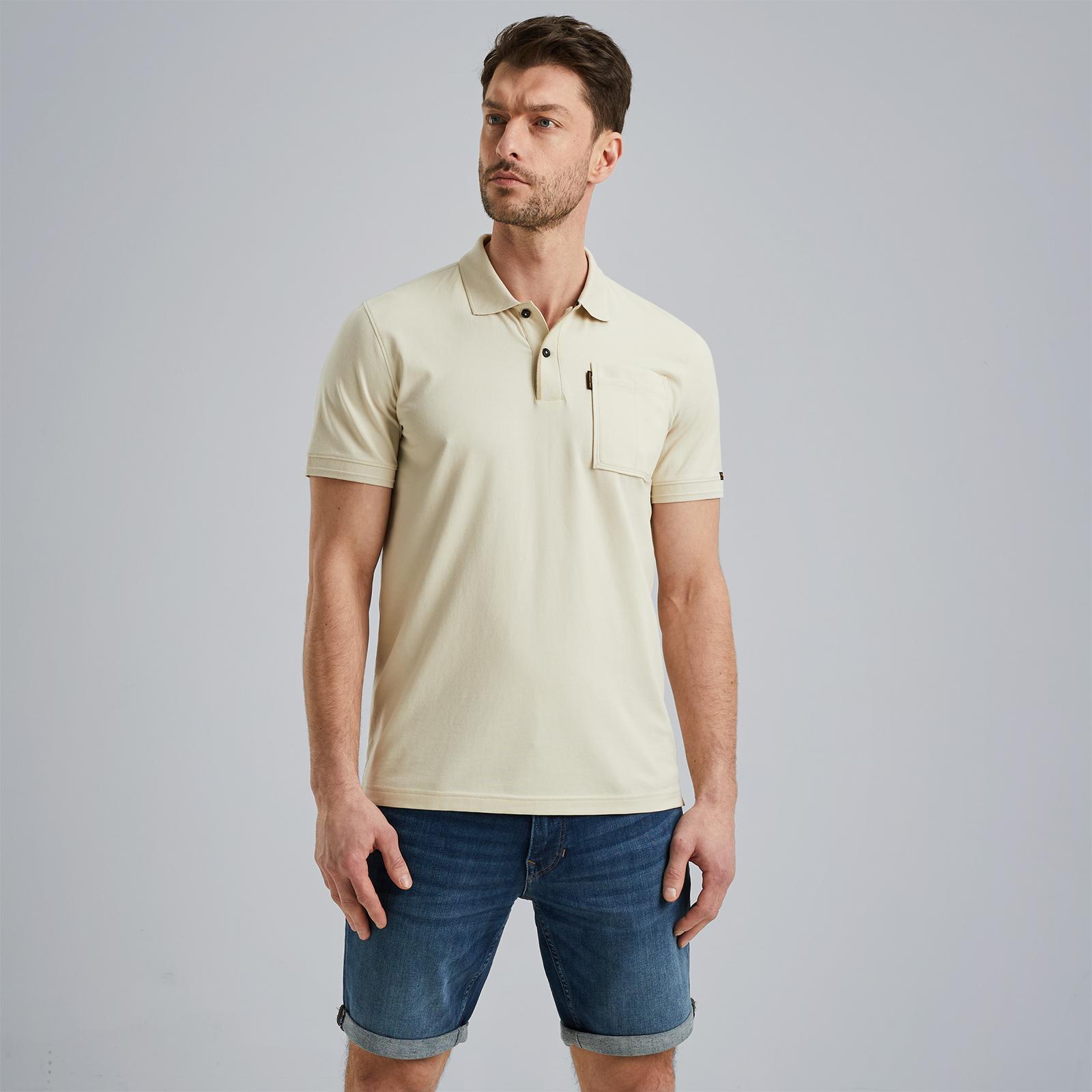 PME LEGEND Heren Polo's & T-shirts Short Sleeve Polo Stretch Jersey Beige