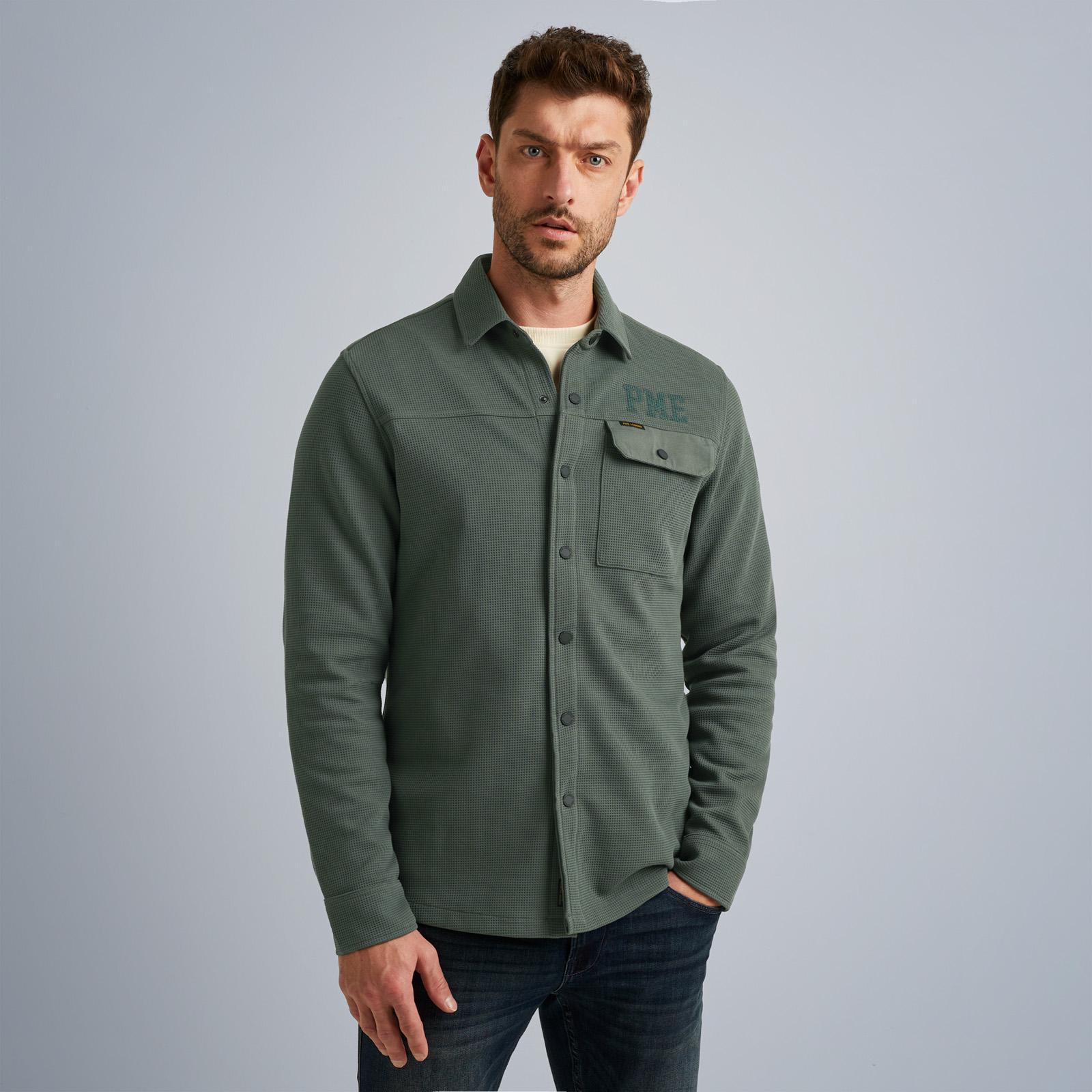 PME Legend regular fit overshirt met logo groen