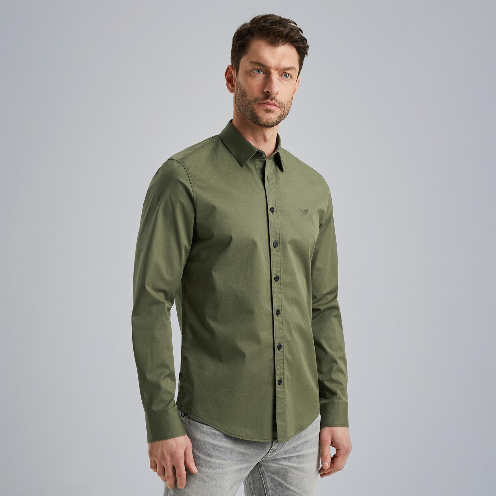 PME Legend regular fit overhemd met logo groen