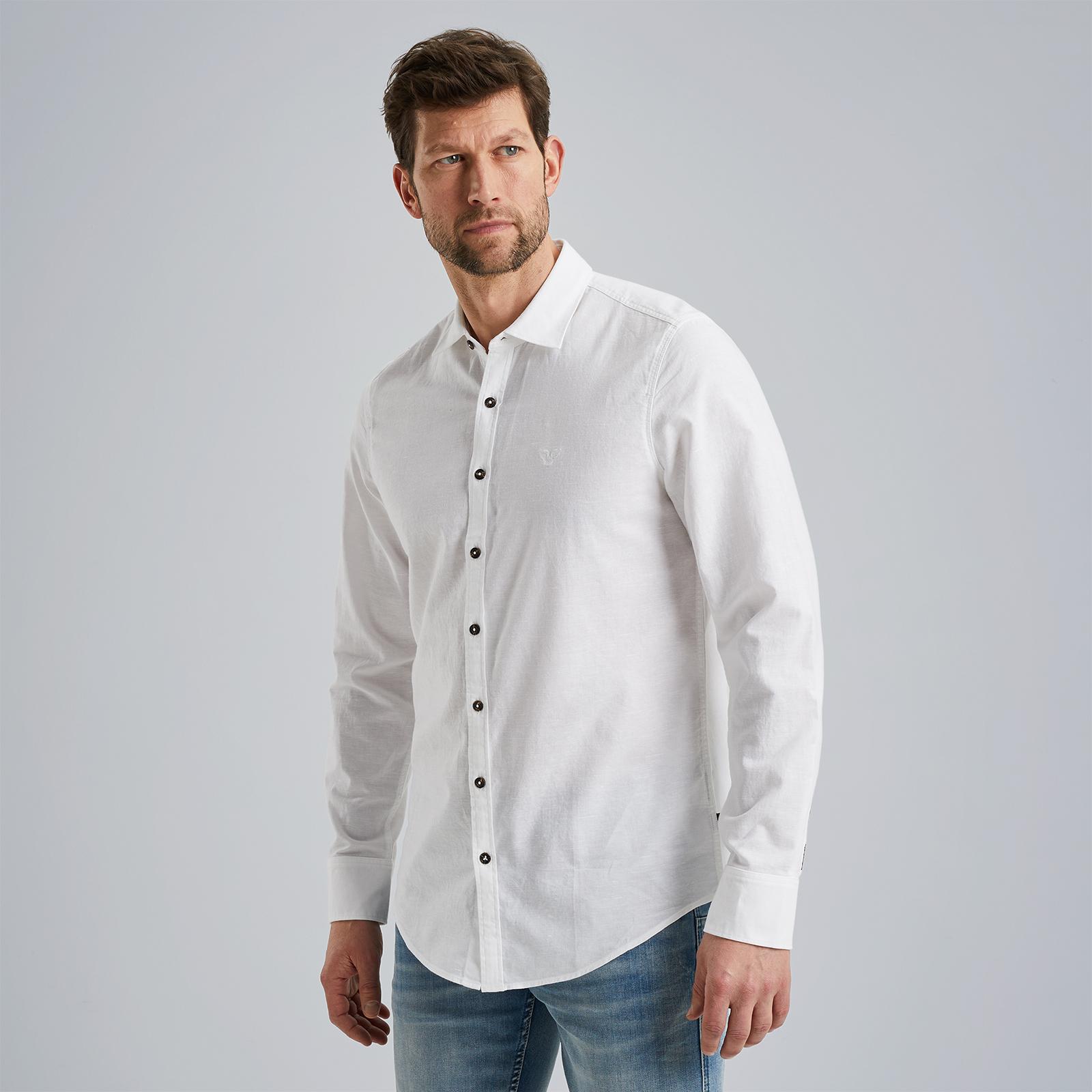 PME LEGEND Heren Overhemden Long Sleeve Shirt Ctn linen Ecru