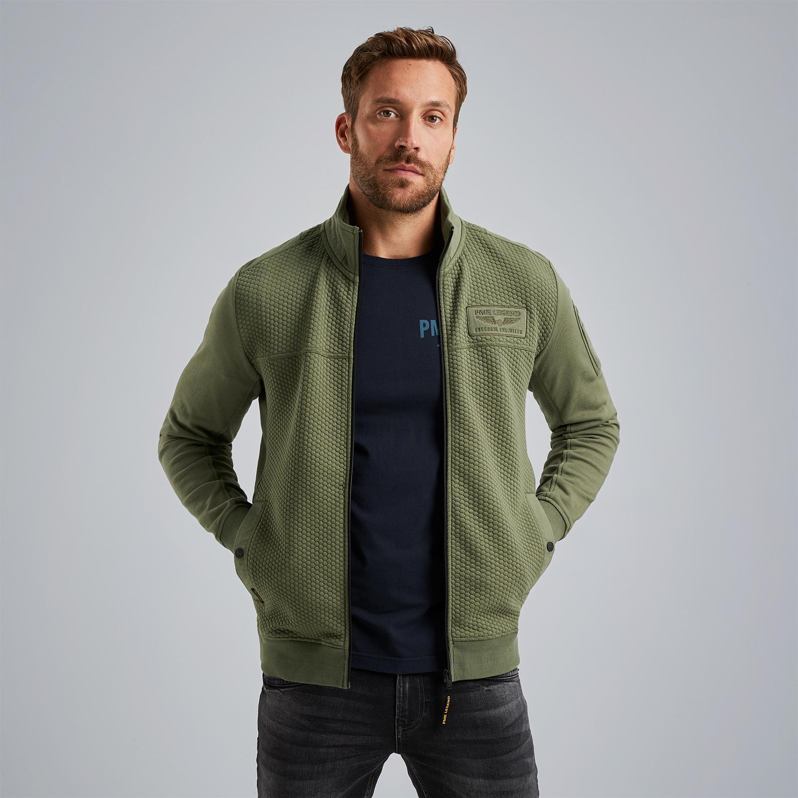 PME Legend Jacquard Interlock Sweater Green Heren