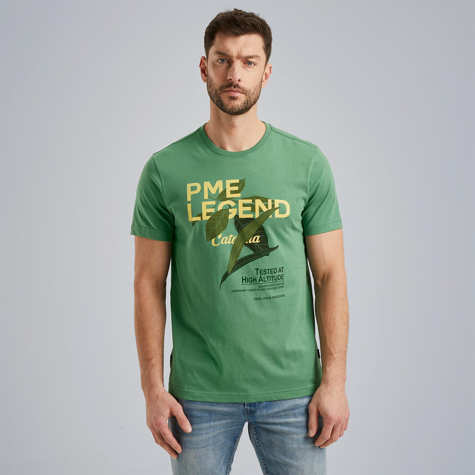 PME Legend T-shirt met printopdruk groen