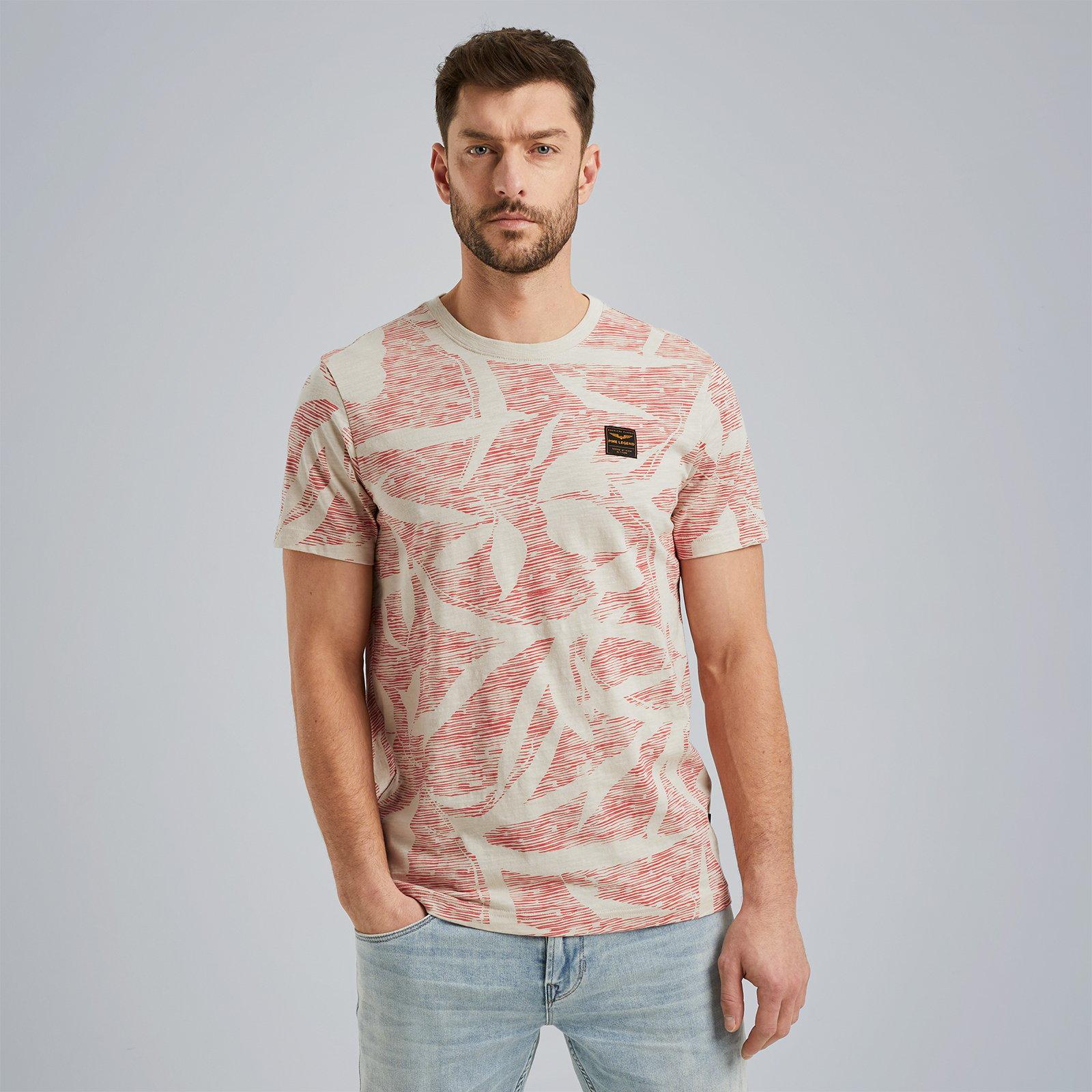 PME Legend T-shirt met all over print rood